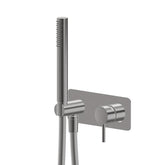 Single-lever basin mixer with 1”1/4 waste. F 3/8” supply hoses.